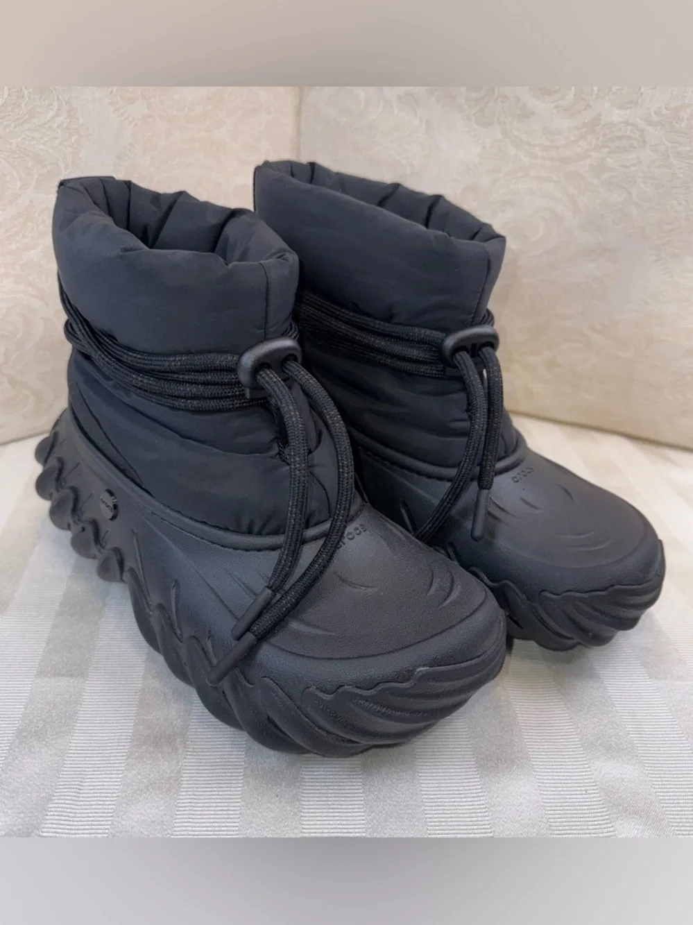 Crocs Echo Insulated Winter Boots Black Chunky Platform US Size: M7/W9 #208716